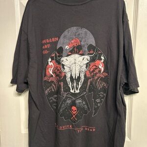 Sullen Art Co. Black skull gothic western Graphic Tee